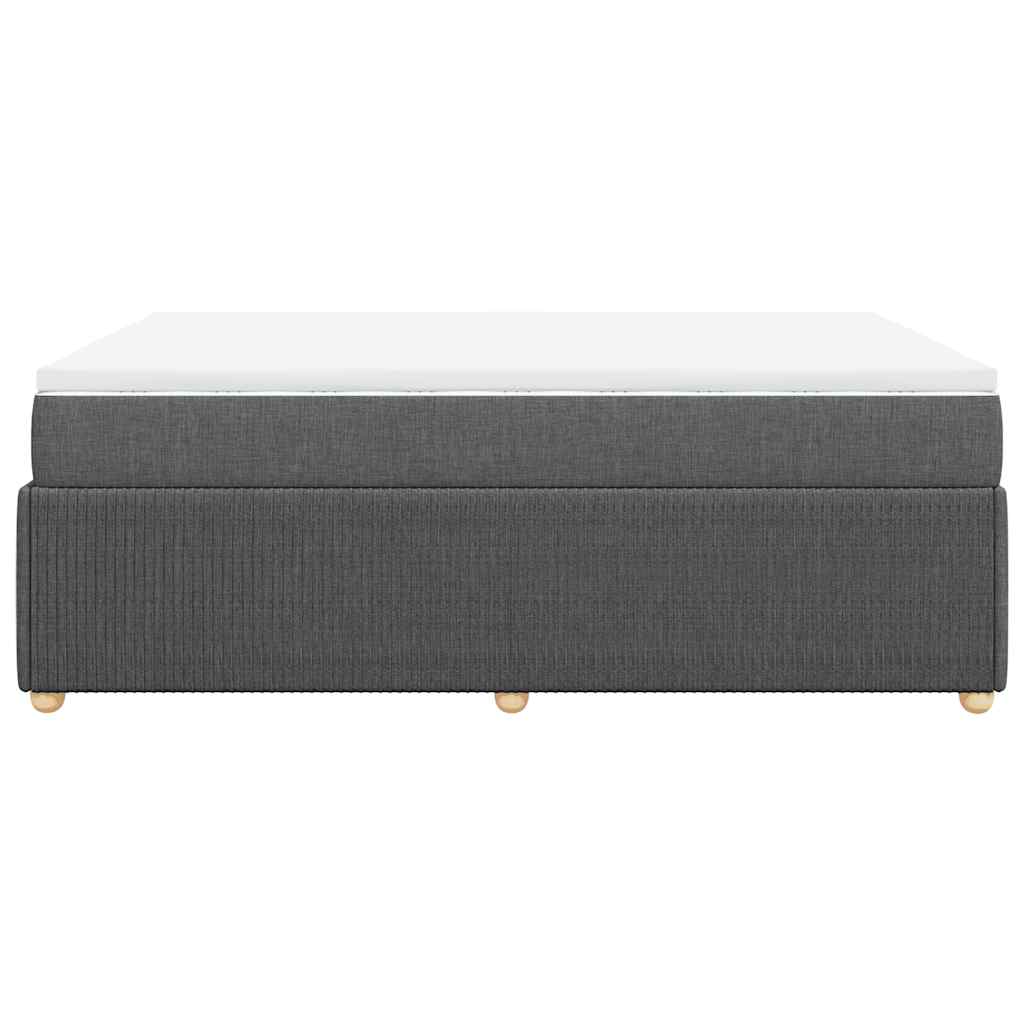 Giroletto a Molle con Materasso Grigio Scuro 160x200 cm Tessuto | homemem39