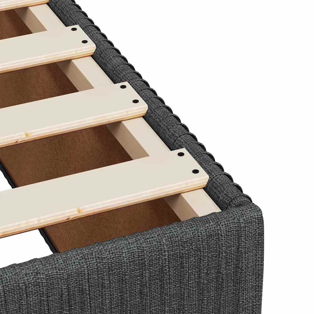 Giroletto a Molle con Materasso Grigio Scuro 160x200 cm Tessuto | homemem39