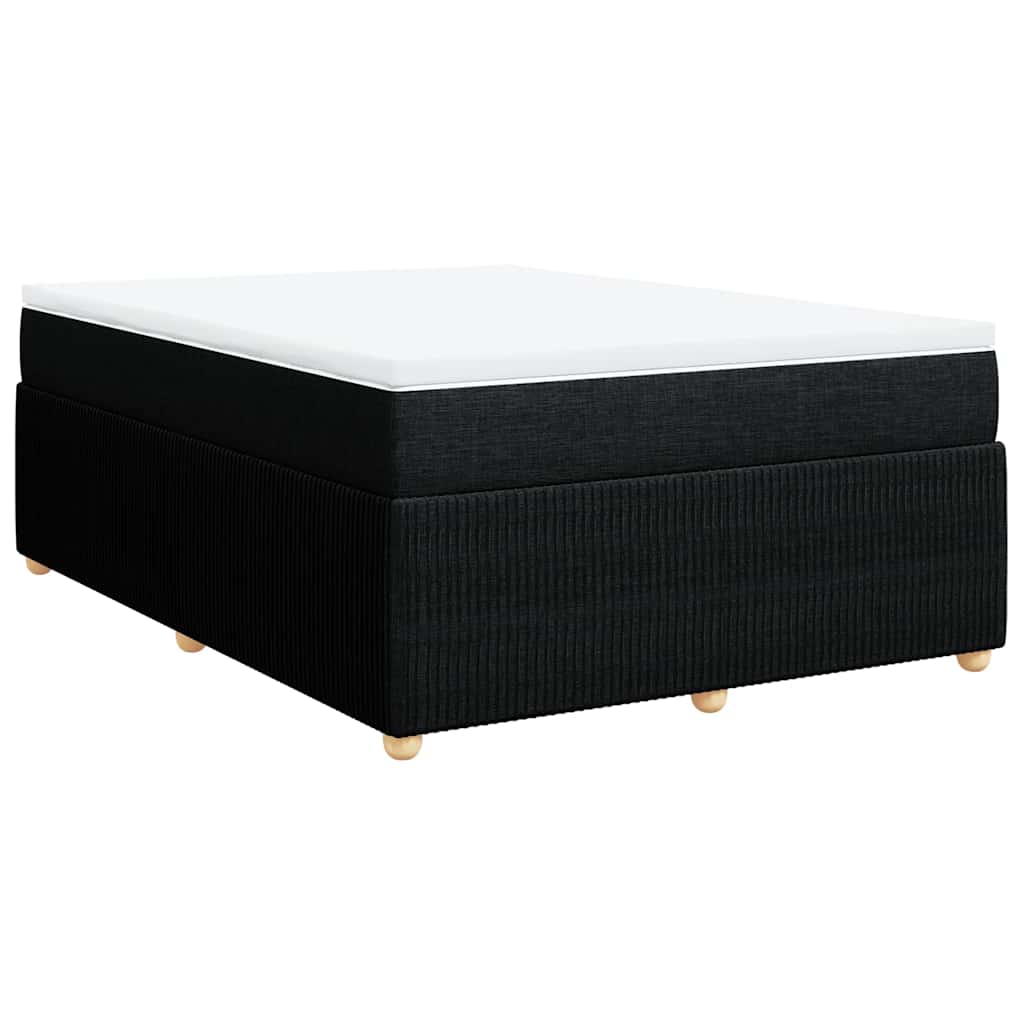 Giroletto a Molle con Materasso Nero 160x200 cm in Tessuto | homemem39
