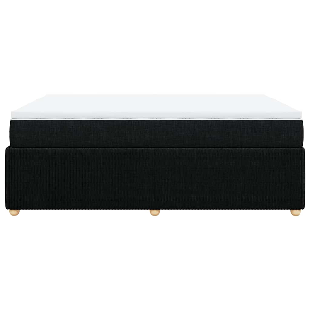 Giroletto a Molle con Materasso Nero 160x200 cm in Tessuto | homemem39