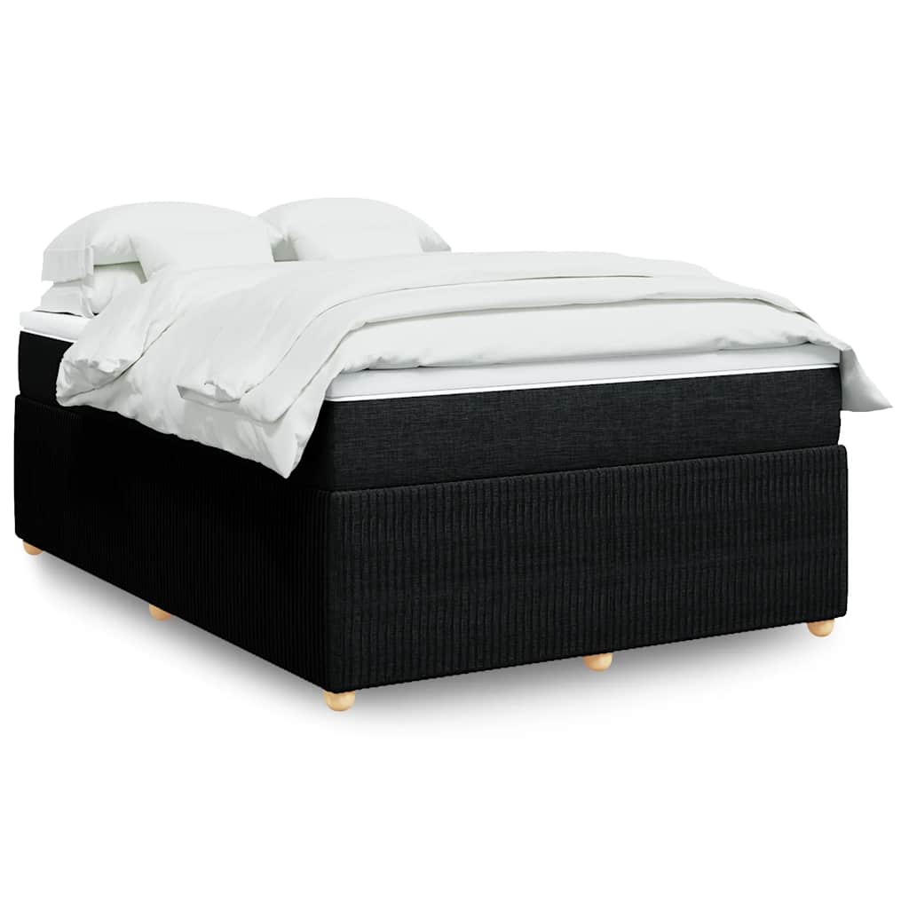 Giroletto a Molle con Materasso Nero 160x200 cm in Tessuto | homemem39