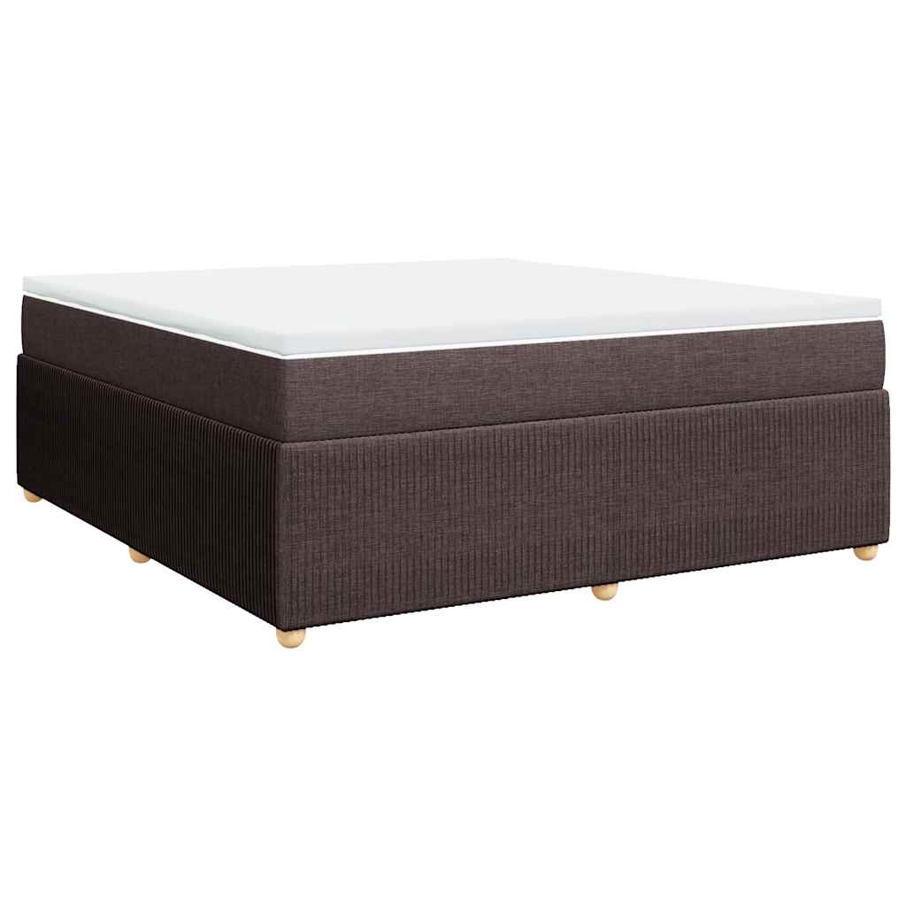 Giroletto a Molle con Materasso Marrone Scuro 180x200cm Tessuto | homemem39