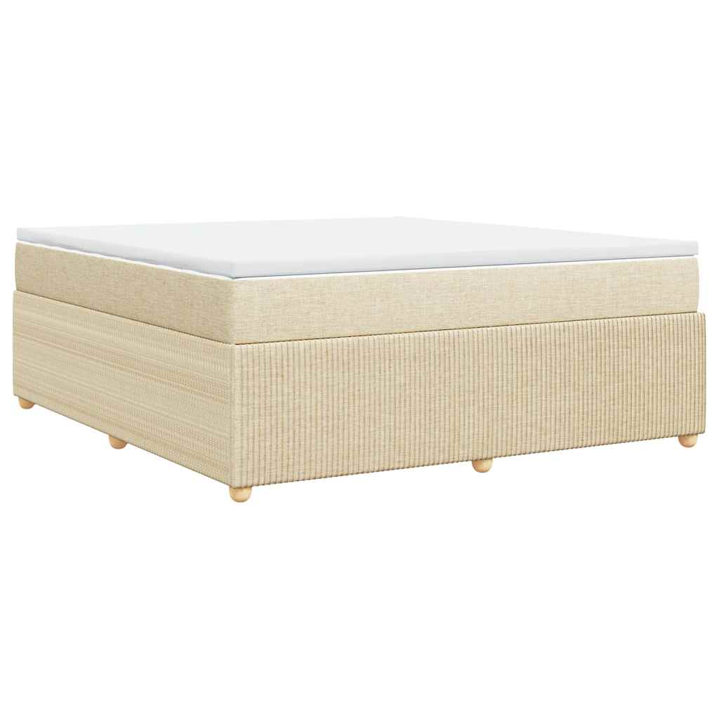 Giroletto a Molle con Materasso Crema 180x200 cm in Tessuto | homemem39