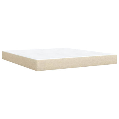 Giroletto a Molle con Materasso Crema 180x200 cm in Tessuto | homemem39