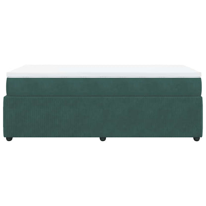 Giroletto a Molle con Materasso Verde Scuro 80x200 cm Velluto - homemem39