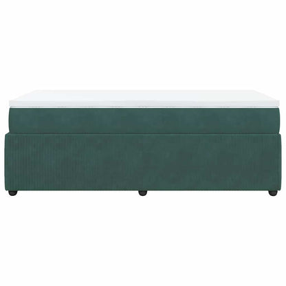 Giroletto a Molle con Materasso Verde Scuro 90x190 cm Velluto - homemem39