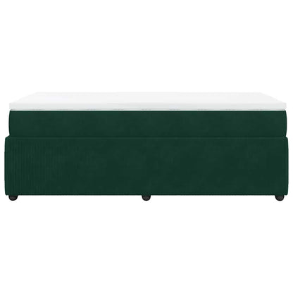Giroletto a Molle con Materasso Verde Scuro 90x200 cm Velluto | homemem39