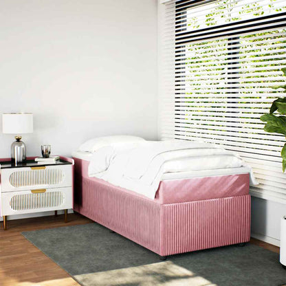 Giroletto a Molle con Materasso Rosa 90x200 cm in Velluto | homemem39