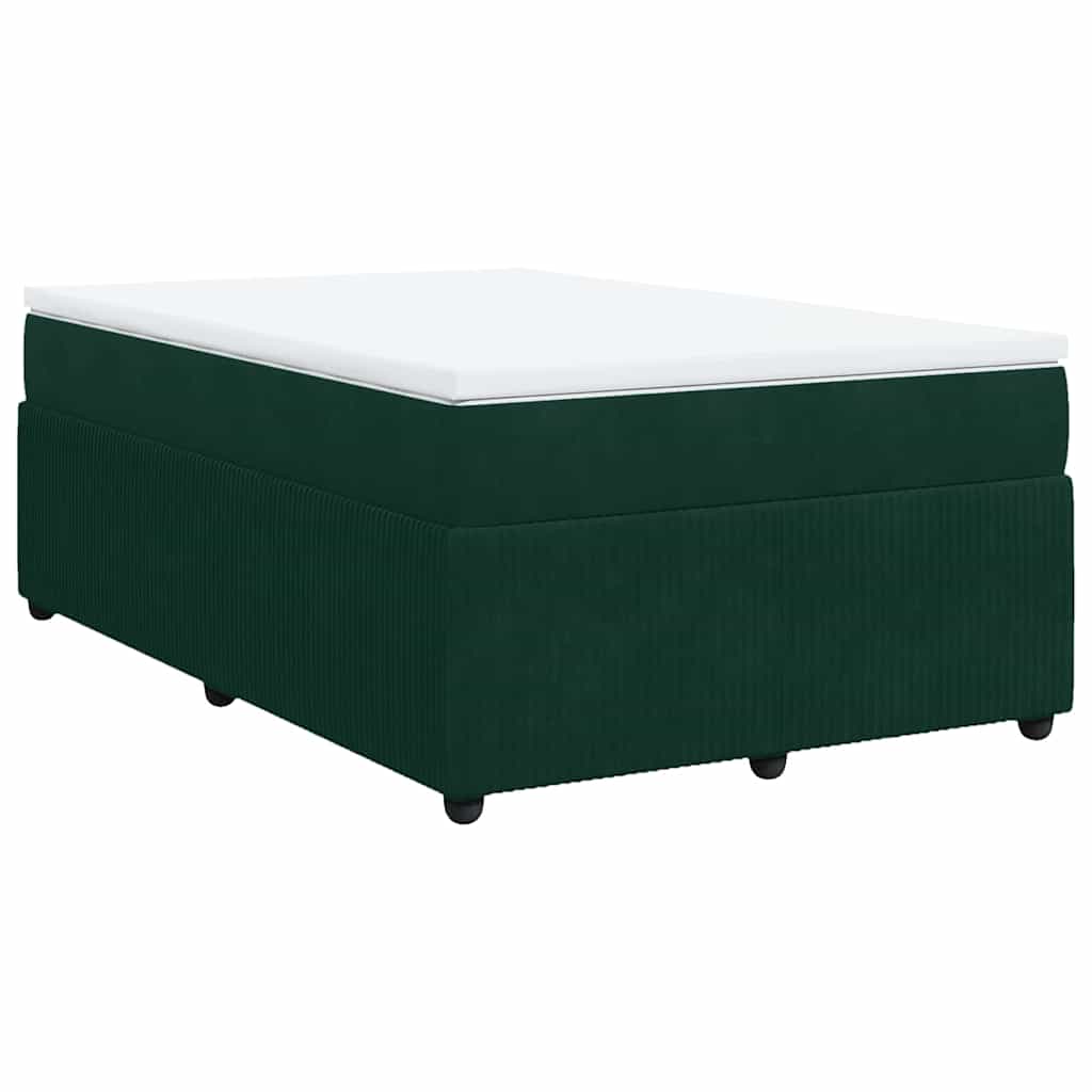 Giroletto a Molle con Materasso Verde Scuro 120x190 cm Velluto | homemem39