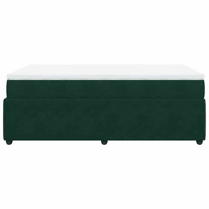 Giroletto a Molle con Materasso Verde Scuro 120x190 cm Velluto | homemem39