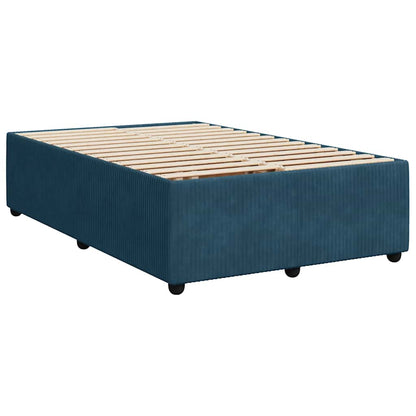 Giroletto a Molle con Materasso Blu Scuro 120x190 cm in Velluto | homemem39