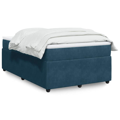 Giroletto a Molle con Materasso Blu Scuro 120x190 cm in Velluto | homemem39