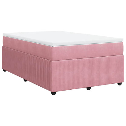 Giroletto a Molle con Materasso Rosa 120x190 cm in Velluto | homemem39