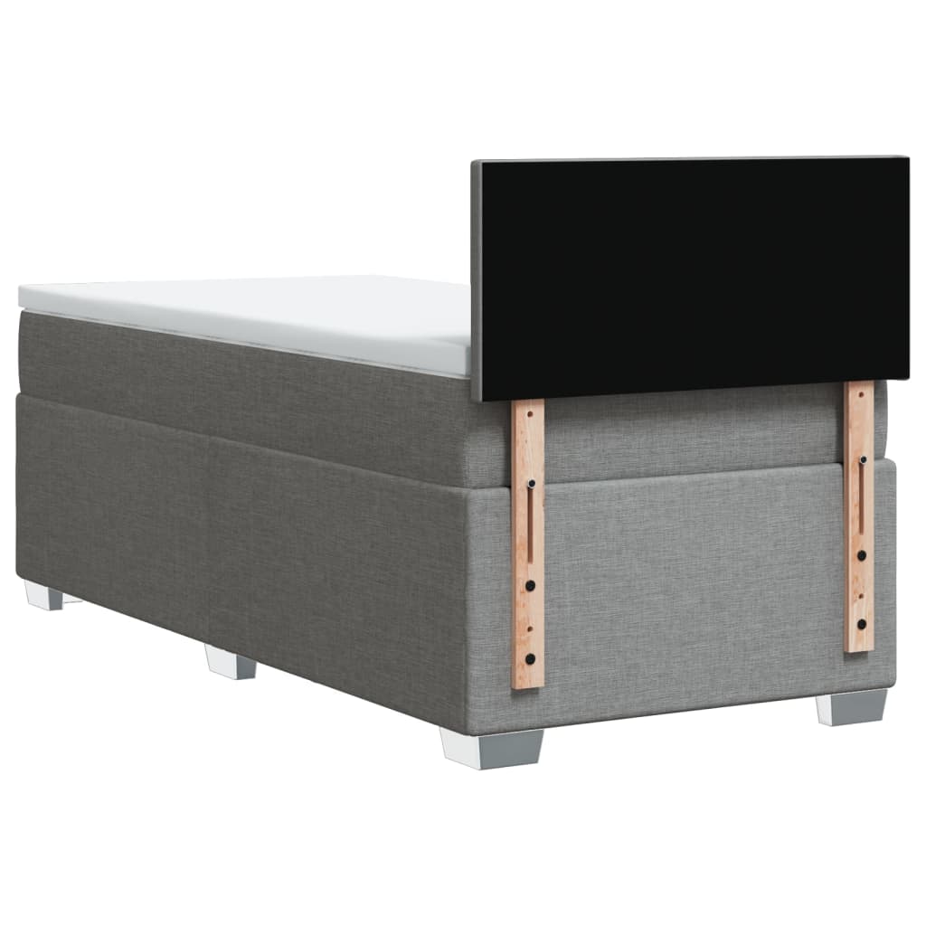 Giroletto a Molle con Materasso Grigio Chiaro 80x200 cm Tessuto - homemem39