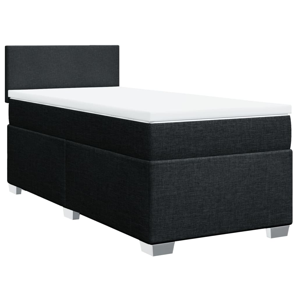 Giroletto a Molle con Materasso Nero 80x200 cm inTessuto | homemem39