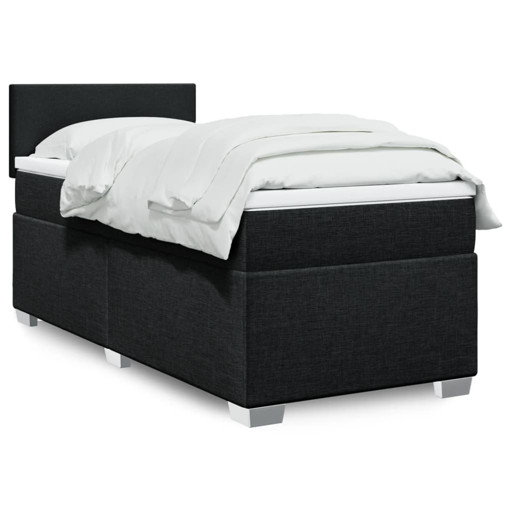 Giroletto a Molle con Materasso Nero 80x200 cm inTessuto | homemem39