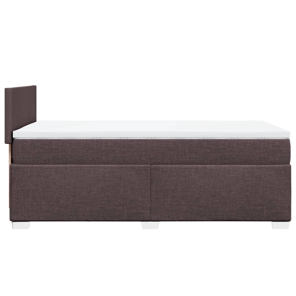 Giroletto a Molle con Materasso Marrone Scuro 80x200 cm Tessuto | homemem39