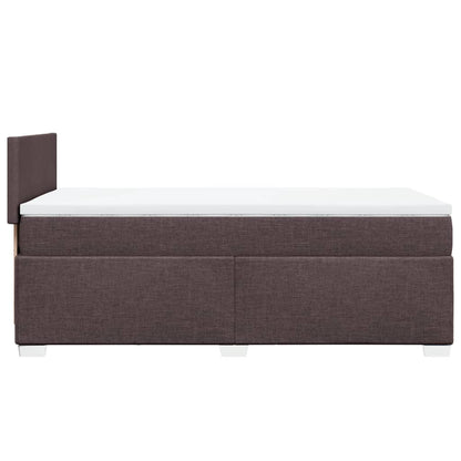 Giroletto a Molle con Materasso Marrone Scuro 80x200 cm Tessuto | homemem39
