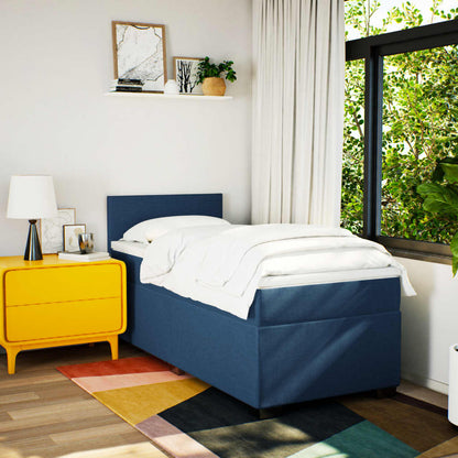 Giroletto a Molle con Materasso Blu 80x200 cm inTessuto | homemem39