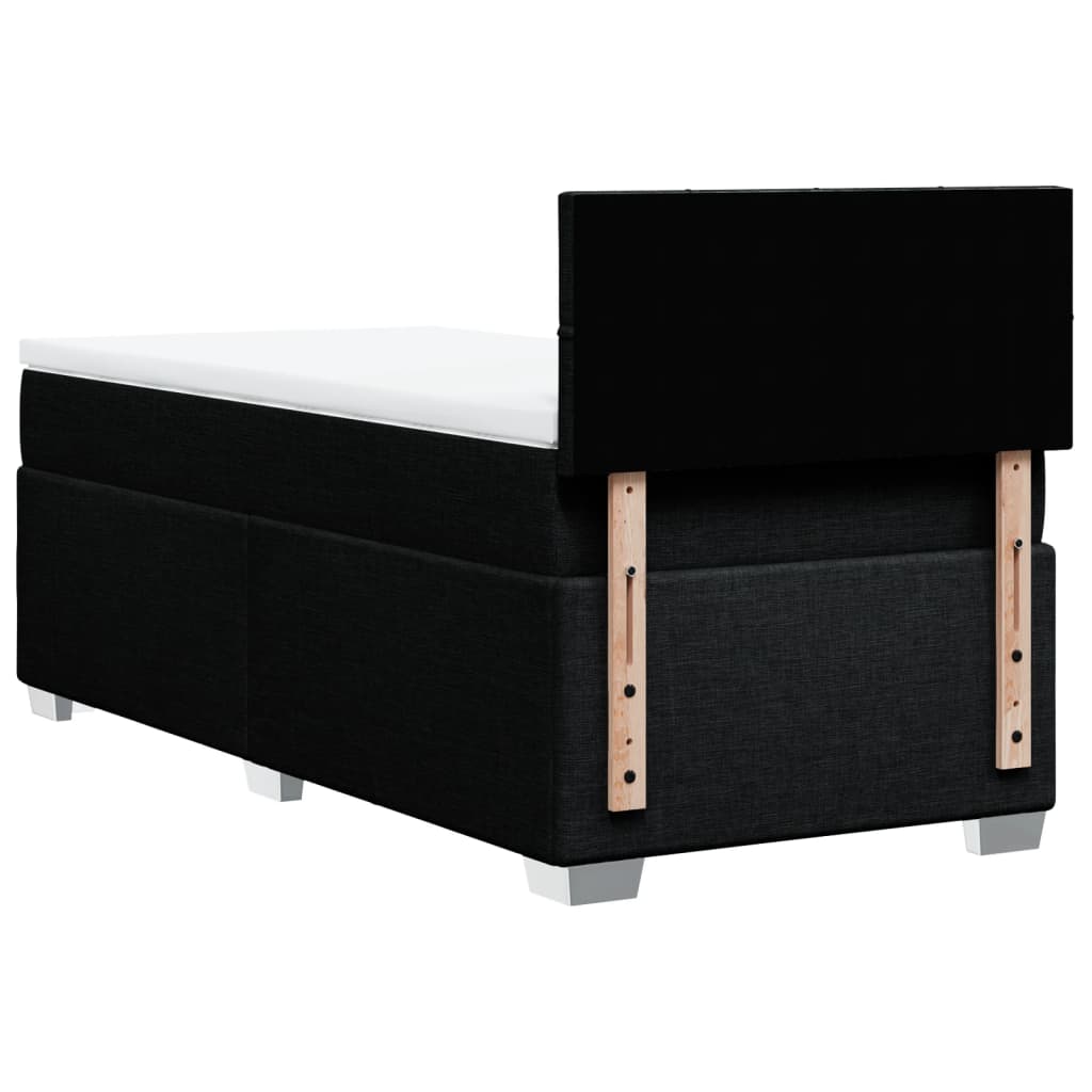 Giroletto a Molle con Materasso Nero 80x200 cm inTessuto | homemem39