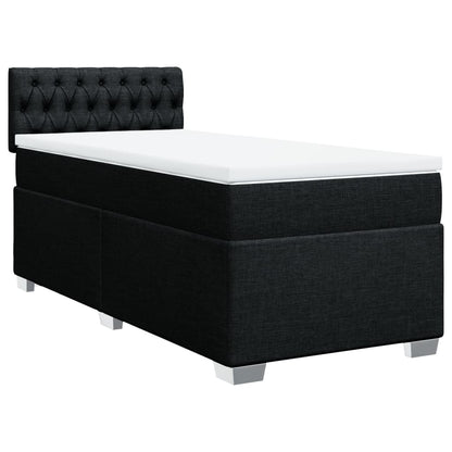 Giroletto a Molle con Materasso Nero 80x200 cm inTessuto | homemem39