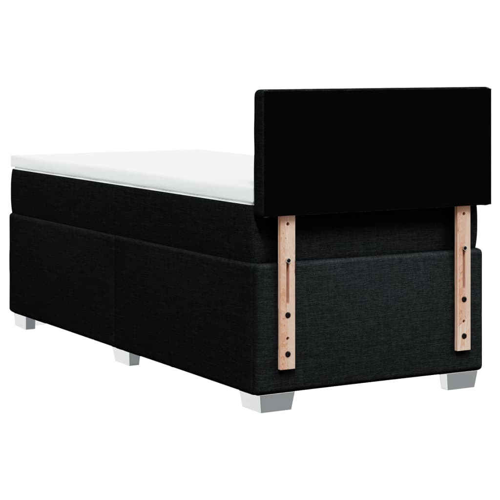 Giroletto a Molle con Materasso Nero 80x200 cm inTessuto | homemem39