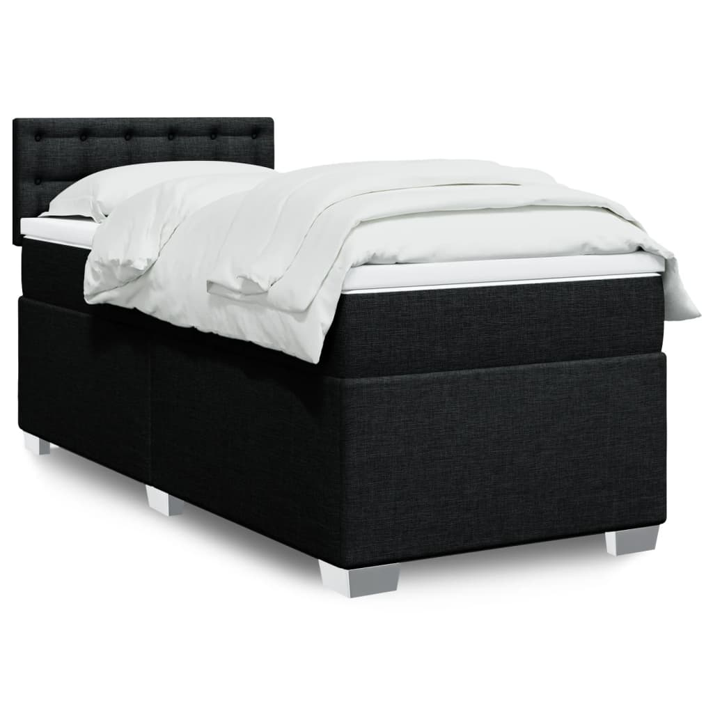 Giroletto a Molle con Materasso Nero 80x200 cm inTessuto | homemem39