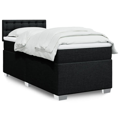 Giroletto a Molle con Materasso Nero 80x200 cm inTessuto | homemem39