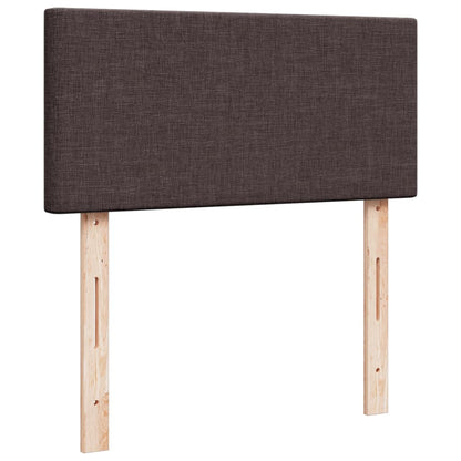 Giroletto a Molle con Materasso Marrone Scuro 90x190cm Tessuto | homemem39