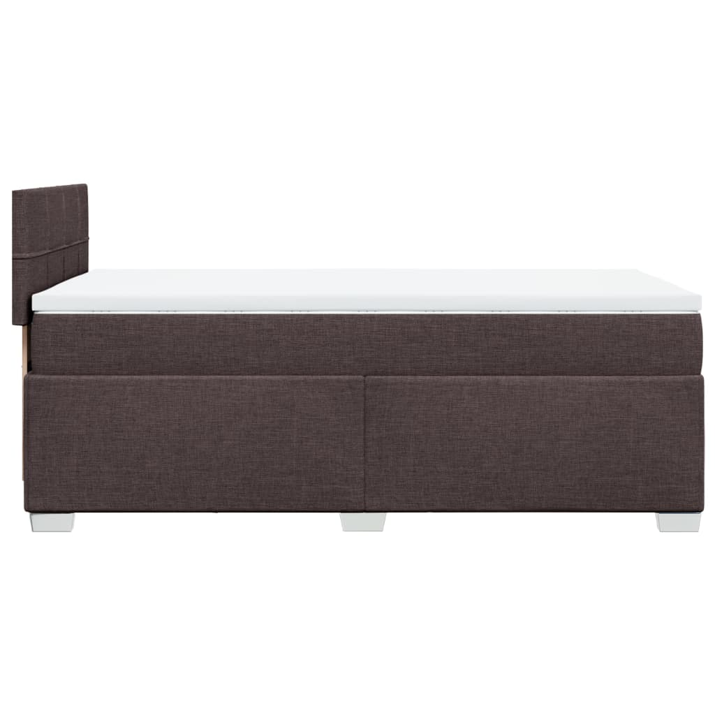 Giroletto a Molle con Materasso Marrone Scuro 90x190cm Tessuto | homemem39