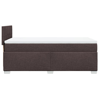 Giroletto a Molle con Materasso Marrone Scuro 90x190cm Tessuto | homemem39