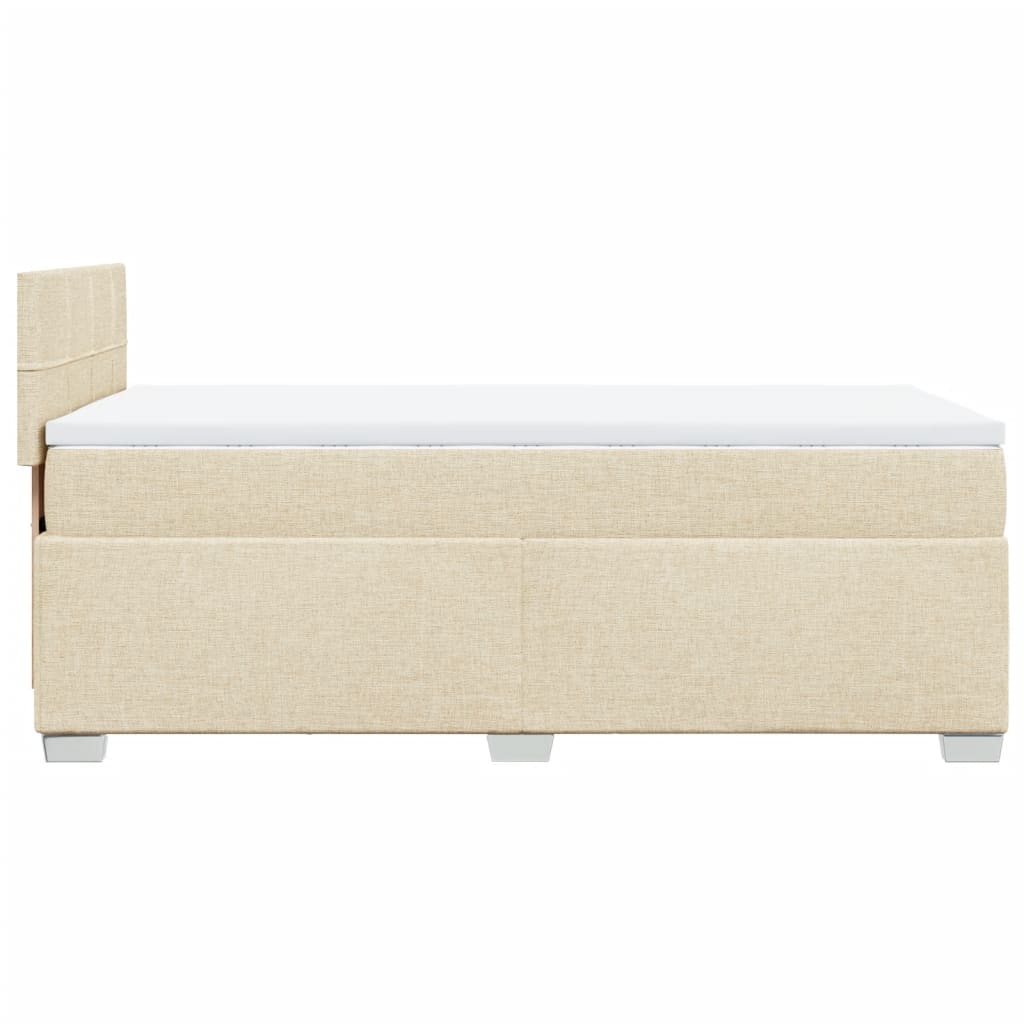 Giroletto a Molle con Materasso Crema 90x190 cm in Tessuto | homemem39