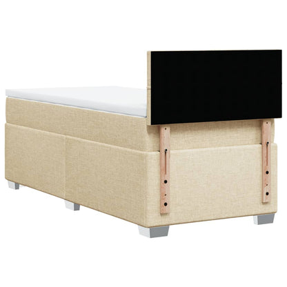 Giroletto a Molle con Materasso Crema 90x190 cm in Tessuto | homemem39