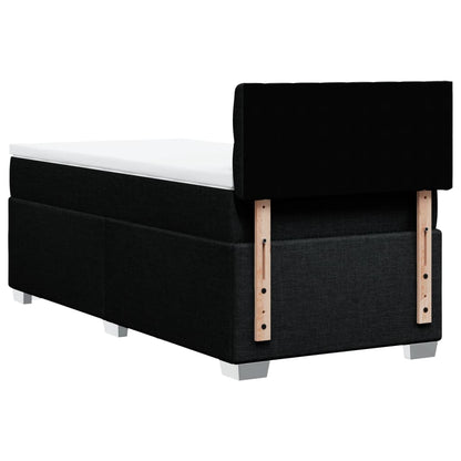 Giroletto a Molle con Materasso Nero 90x190 cm in Tessuto - homemem39