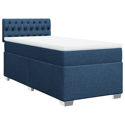 Giroletto a Molle con Materasso Blu 90x190 cm in Tessuto | homemem39