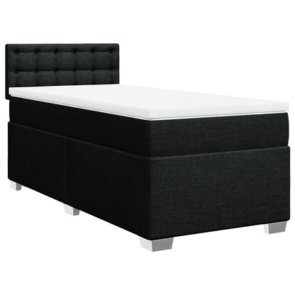 Giroletto a Molle con Materasso Nero 90x190 cm in Tessuto | homemem39