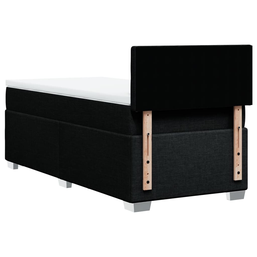 Giroletto a Molle con Materasso Nero 90x190 cm in Tessuto | homemem39