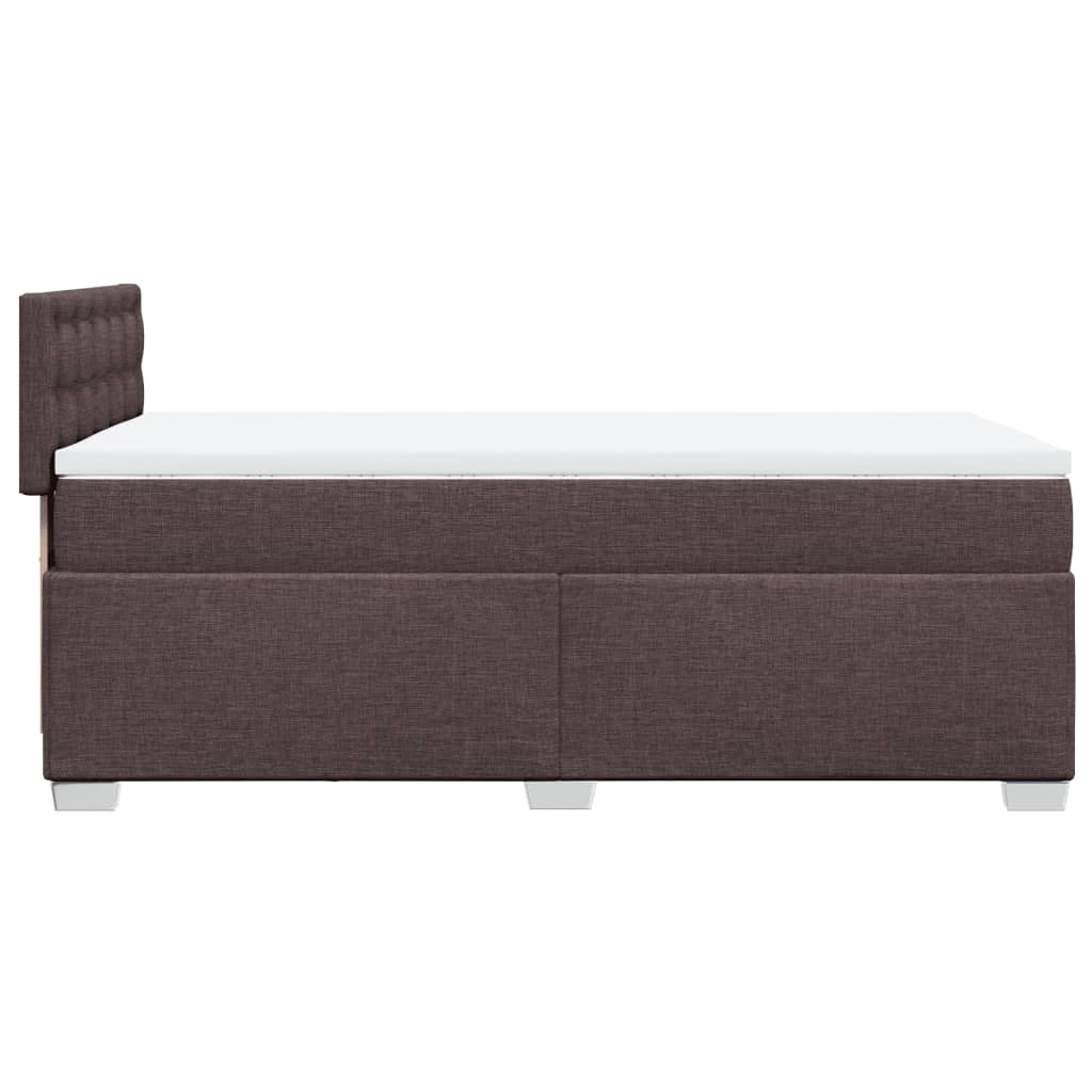Giroletto a Molle con Materasso Marrone Scuro 90x190cm Tessuto | homemem39