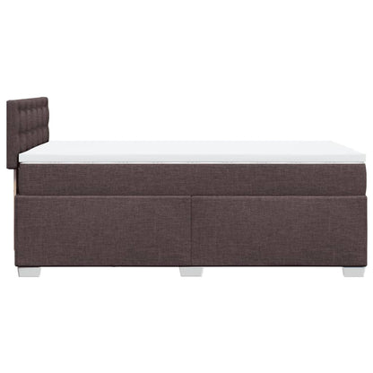 Giroletto a Molle con Materasso Marrone Scuro 90x190cm Tessuto | homemem39