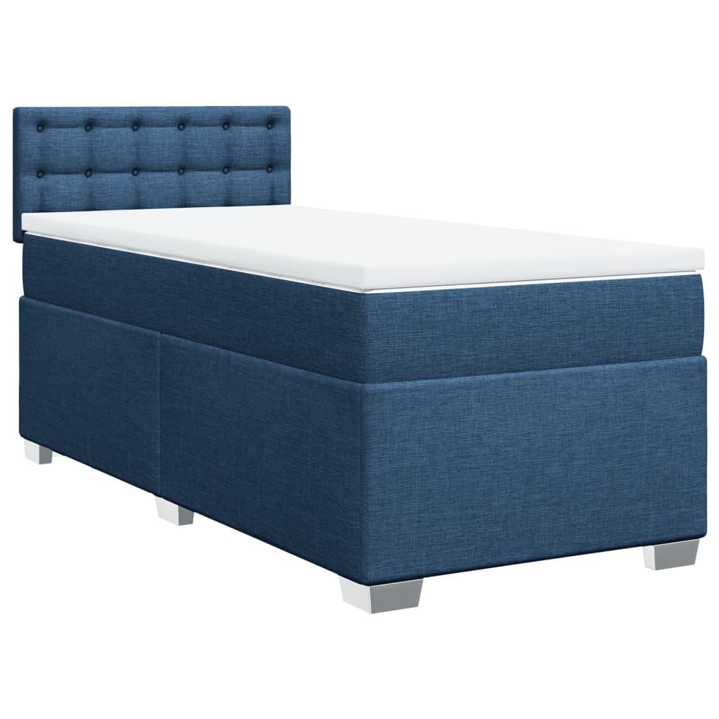 Giroletto a Molle con Materasso Blu 90x190 cm in Tessuto | homemem39