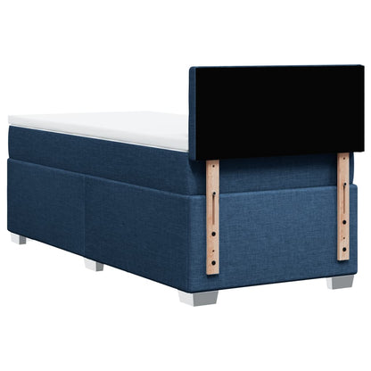 Giroletto a Molle con Materasso Blu 90x190 cm in Tessuto | homemem39
