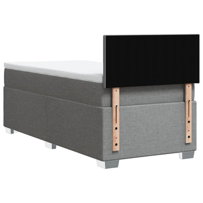 Giroletto a Molle con Materasso Grigio Chiaro 90x200 cm Tessuto - homemem39