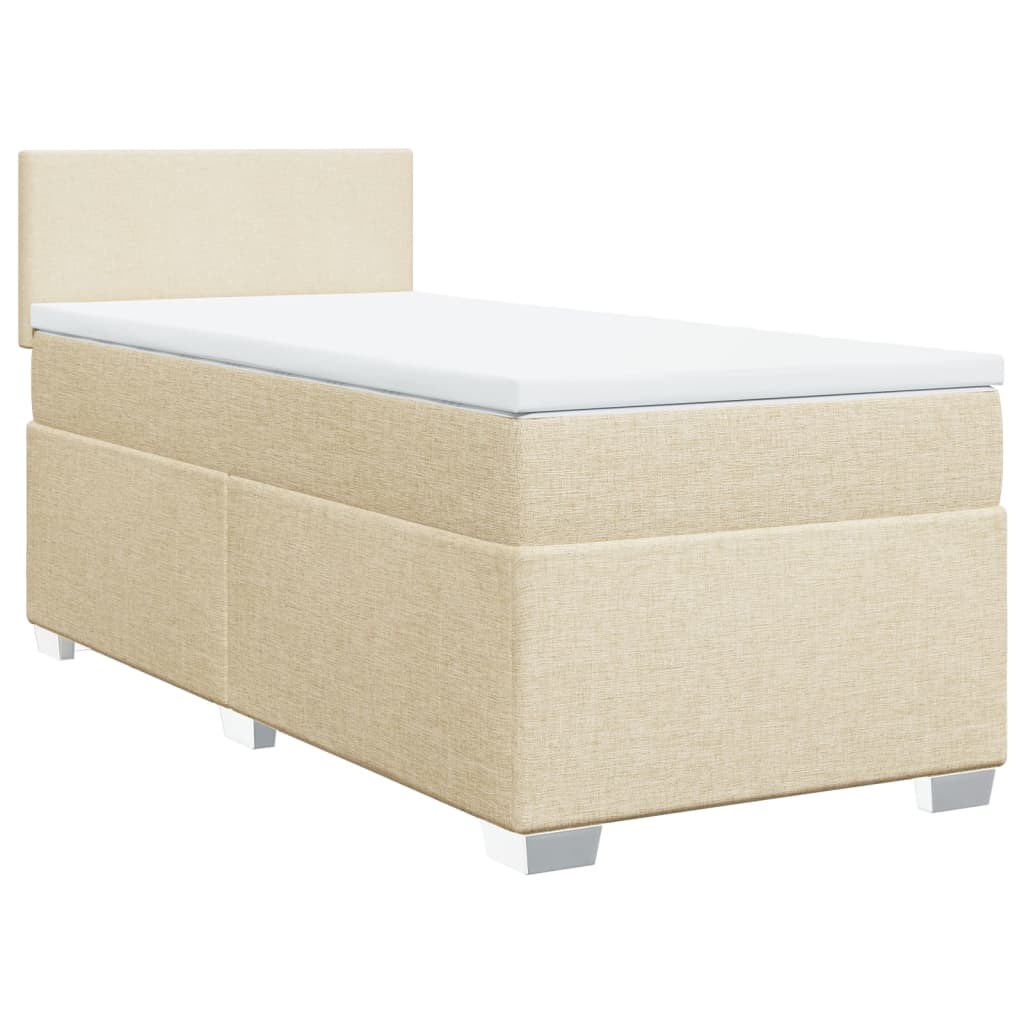 Giroletto a Molle con Materasso Crema 90x200 cm inTessuto | homemem39