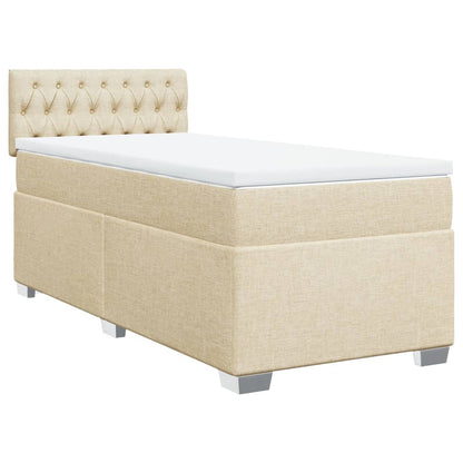 Giroletto a Molle con Materasso Crema 90x200 cm inTessuto | homemem39