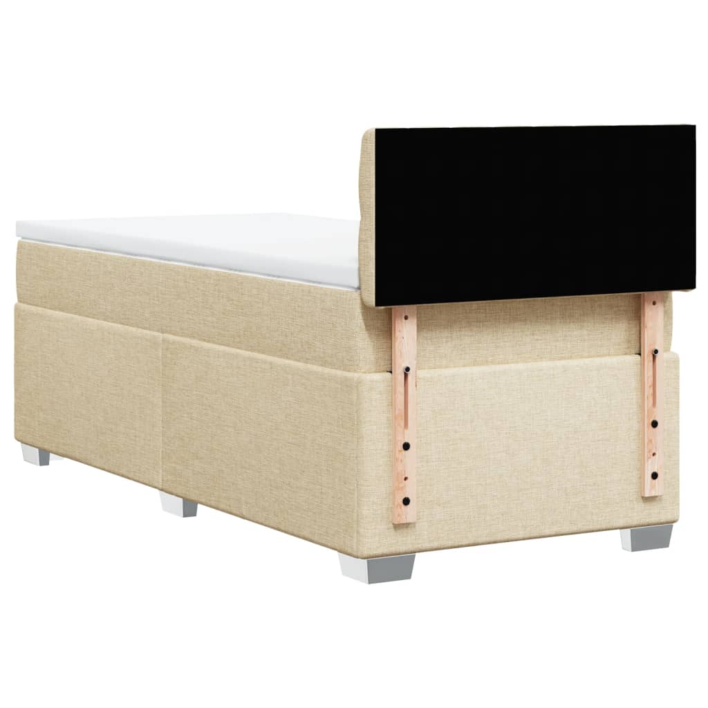 Giroletto a Molle con Materasso Crema 90x200 cm inTessuto | homemem39