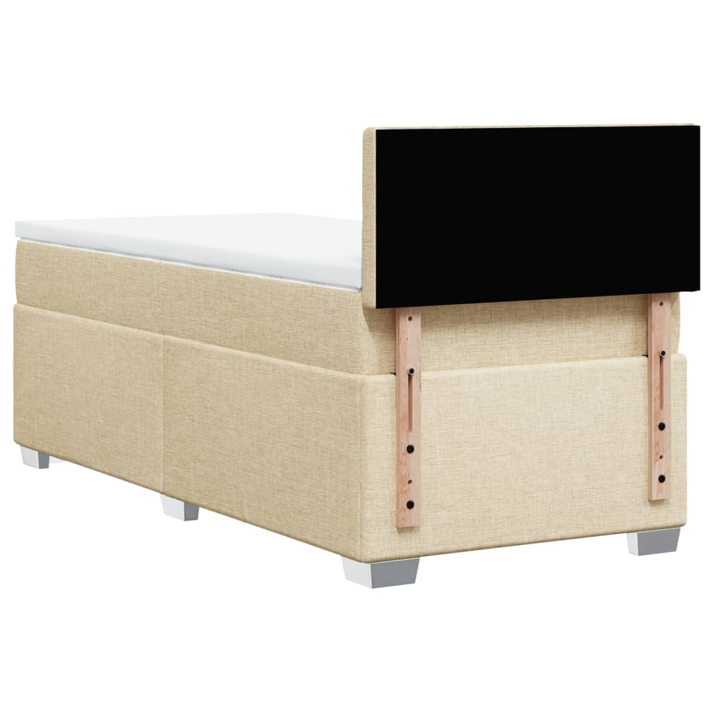 Giroletto a Molle con Materasso Crema 90x200 cm inTessuto | homemem39