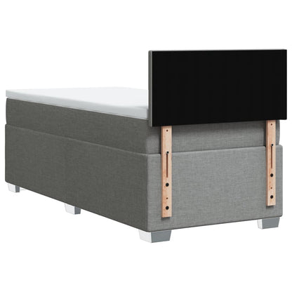 Giroletto a Molle con Materasso Grigio Chiaro100x200 cm Tessuto - homemem39