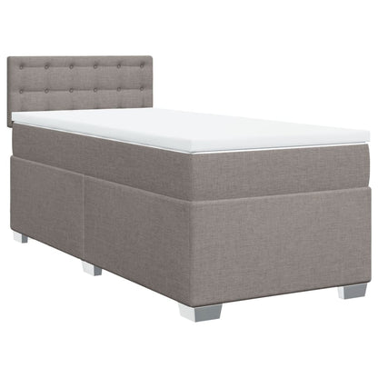 Giroletto a Molle con Materasso Tortora 100x200 cm in Tessuto | homemem39