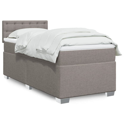 Giroletto a Molle con Materasso Tortora 100x200 cm in Tessuto | homemem39
