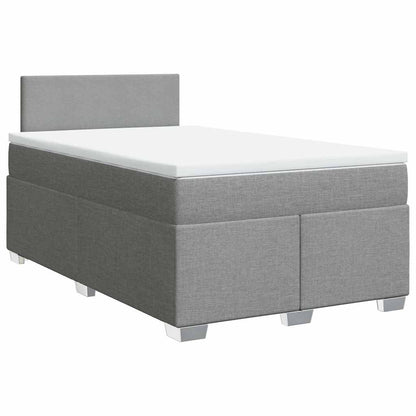 Giroletto a Molle con Materasso Grigio Chiaro 120x190cm Tessuto | homemem39